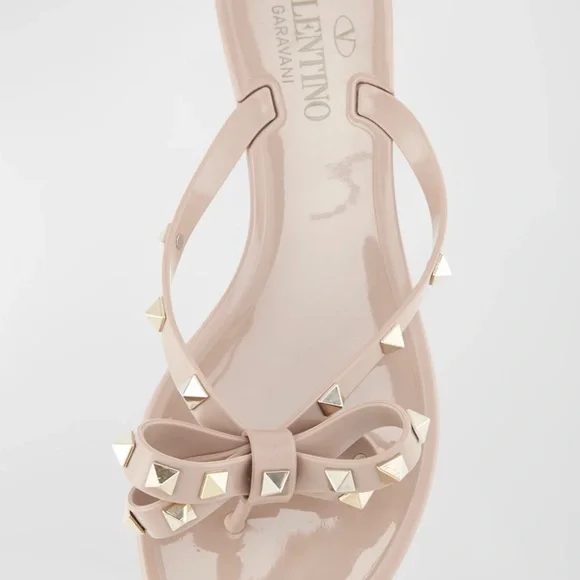 *TODAY ONLY* Valentino Garavani Rockstud Flat Thong Sandals- Worn 1x - Picture 5 of 8